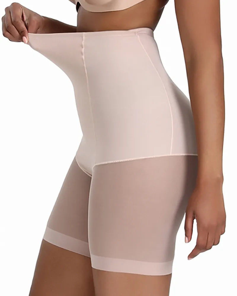 Women's High Waist Tummy Lifting Butt Soft Seamless Mesh Splicing Body Shaping Panties